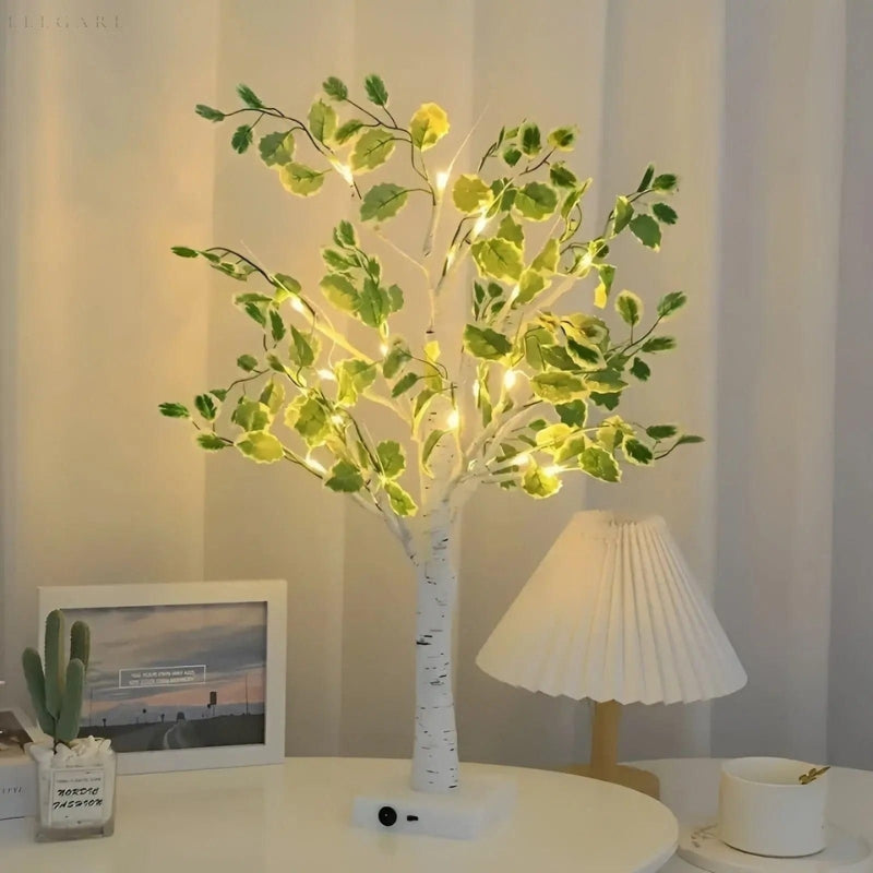 GlowTree – Lampa stołowa LED z ładowaniem i designem w kształcie drzewa