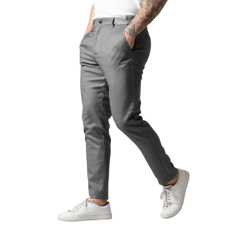 Max – Slim Fit Pants with Elastic Waistband and Practical Pockets