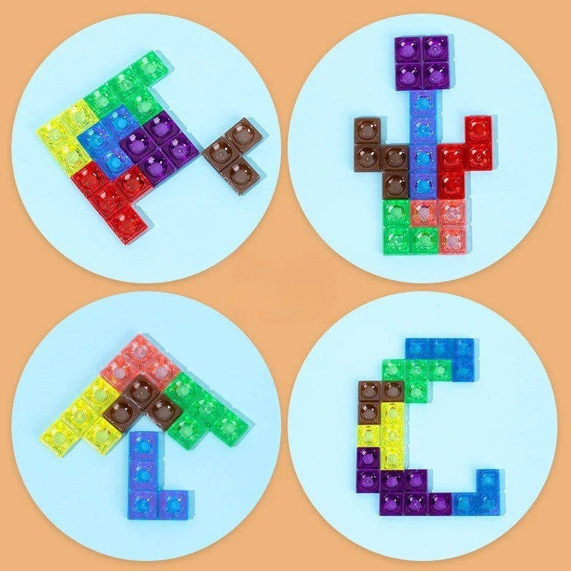 PuzzleMatrix – Tablă de puzzle cu blocuri și piese geometrice interconectate