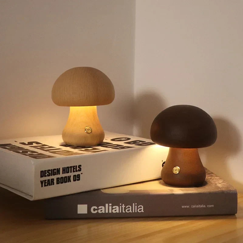 MushGlow – Lampada da Tavolo LED con Interruttore Touch e Design Ispirato a Fungo