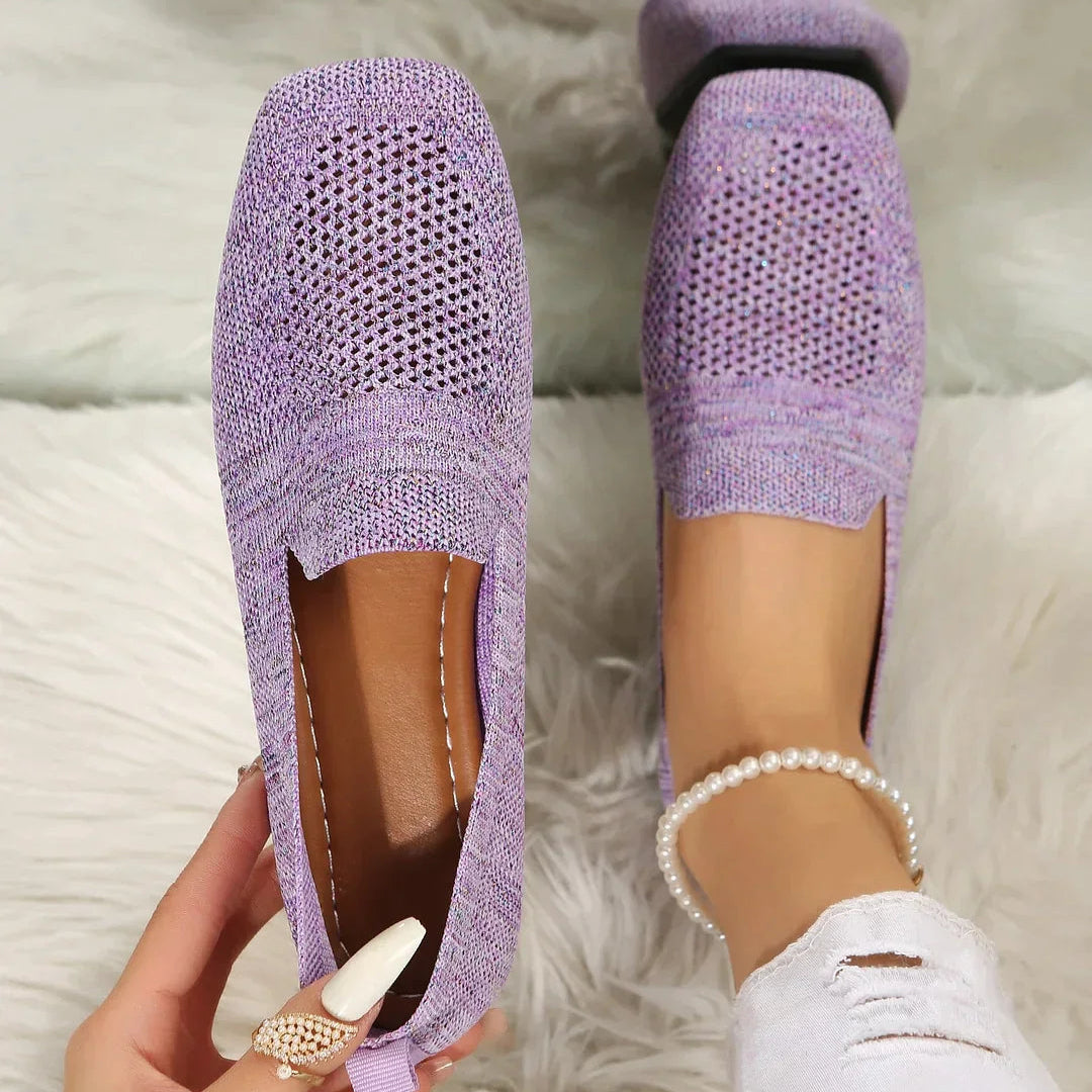 Lina - Lekkie płaskie buty z oddychającą siateczką i antypoślizgową podeszwą