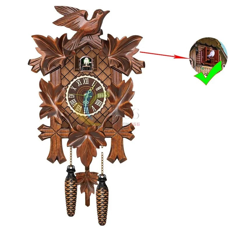 EchoNest – Klassieke wandklok met charmante uurlijkse koekoek en gedetailleerd design