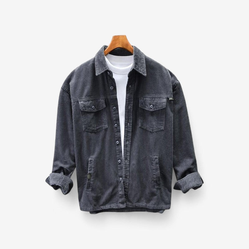 Jensen – Veste à manches longues avec col retourné et fermeture à boutons