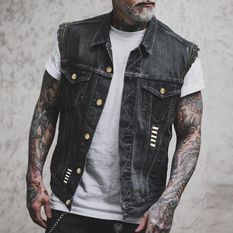 Denimix - Stylish Denim Vest for Men with Unique Design