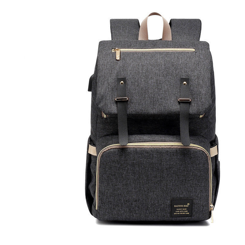 NestPack - Borsa per pannolini con grande capacità e porta USB per ricarica