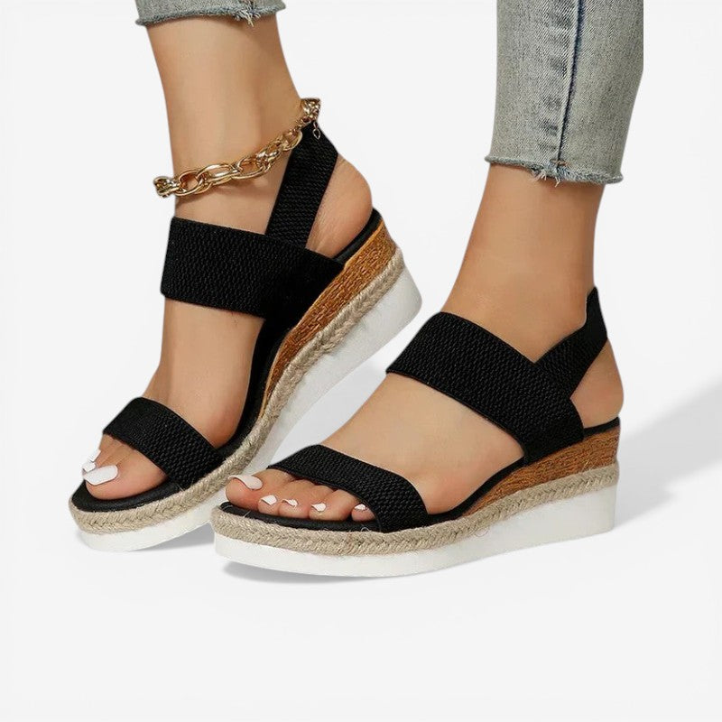 Women’s Chunky Sole Strap Sandals with Open Toe Design