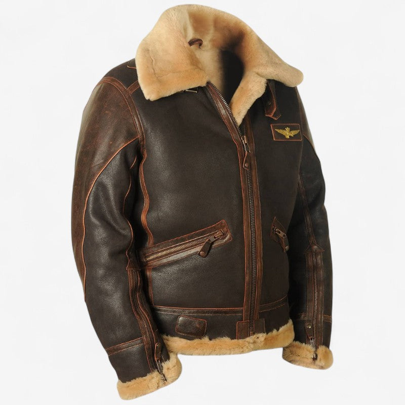 Ethan – Blouson bomber doublé à manches longues avec fermeture éclair devant