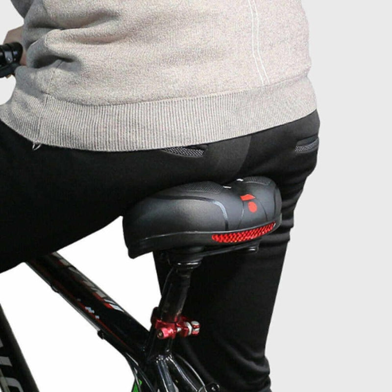 ErgoSeat – Comfortable padded bike saddle with ventilation zone and reflective safety strip