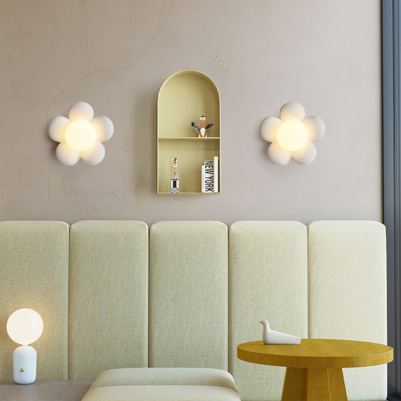 OakGlow – Applique murale en bois avec abat-jour en verre et finition en résine
