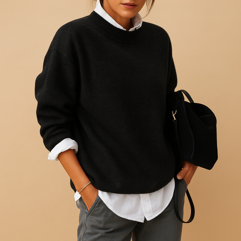 Kylie - Long Sleeve Sweater with Crew Neck