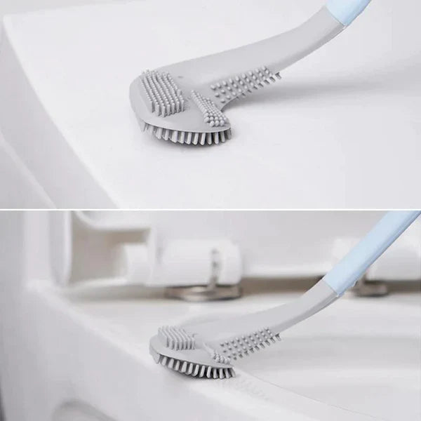 HygieneSwipe – Hajlékony WC-kefe lapos fejjel és falitartóval baktériummentes tisztításhoz