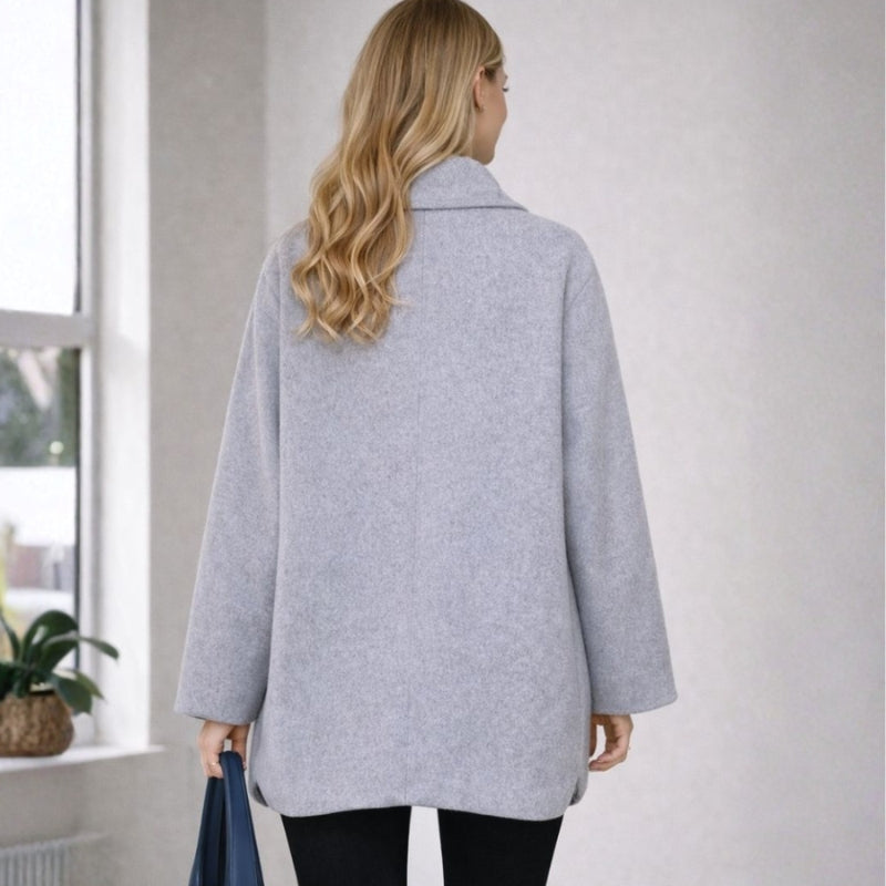 Mia - Long sleeve jacket with button and side pockets