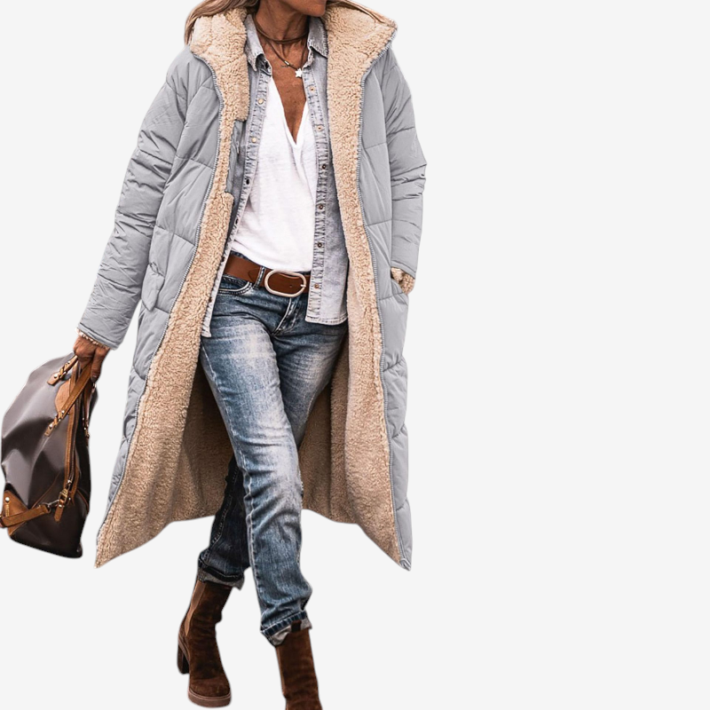 Women’s Hooded Long Sleeve Parka Coat