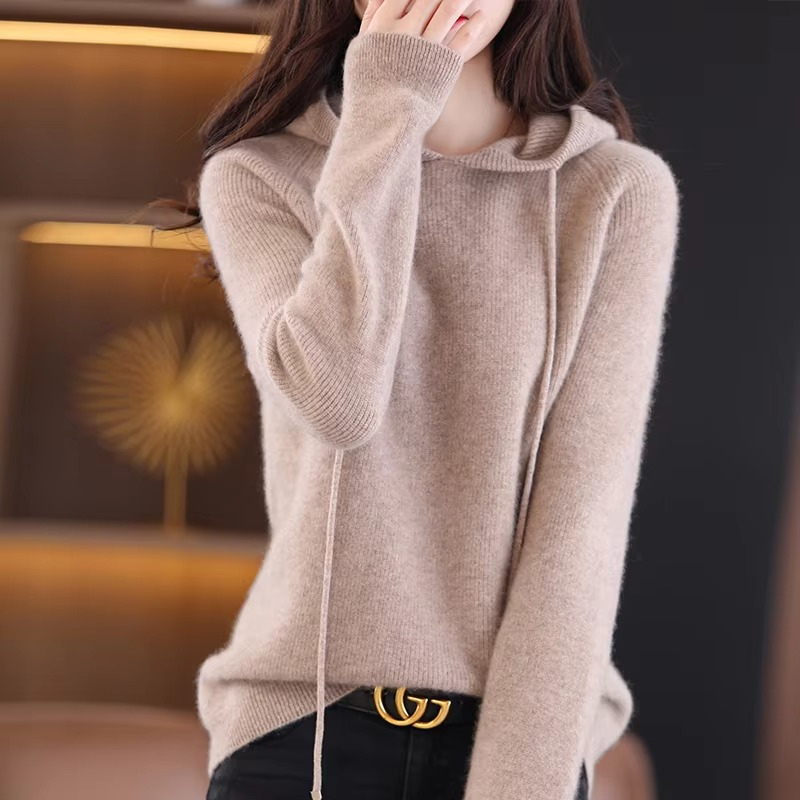 Sadie - Cardigan a maniche lunghe con cappuccio regolabile