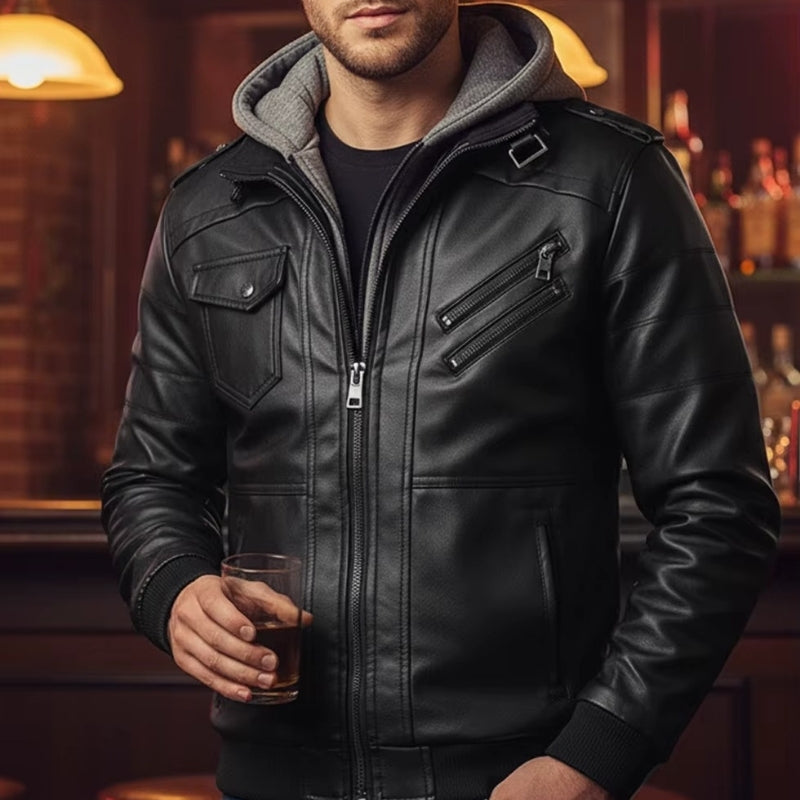 Alden - Veste zippée à manches longues avec capuche