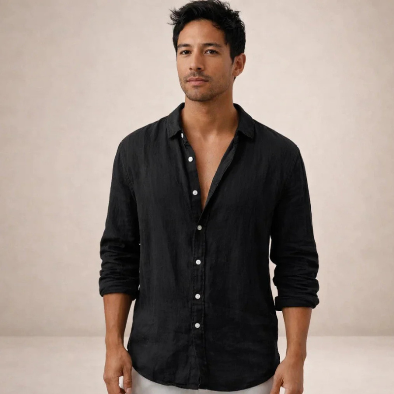 Men's Long Sleeve Button Front Shirt