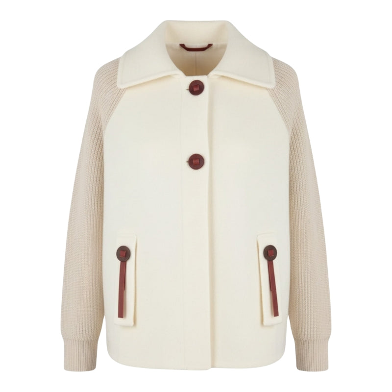 Victoria – Women's Coat with Long Sleeves, High Collar, and Multiple Pockets
