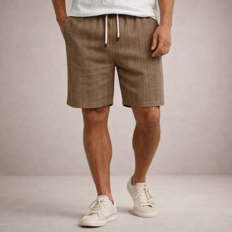 Pantaloncini da uomo con coulisse in vita e tasche laterali