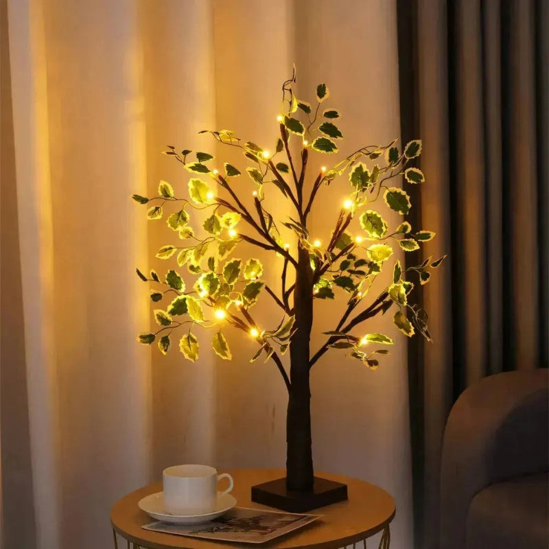 GlowTree – Lampa stołowa LED z ładowaniem i designem w kształcie drzewa