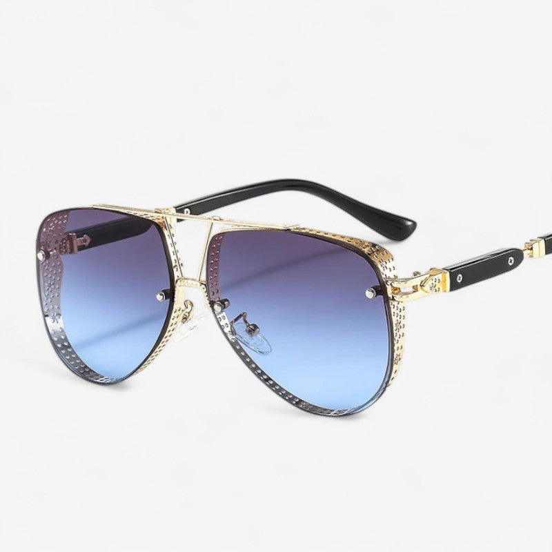 SunGleam – Ochelari de soare ovali cu ramă și lentile degrade