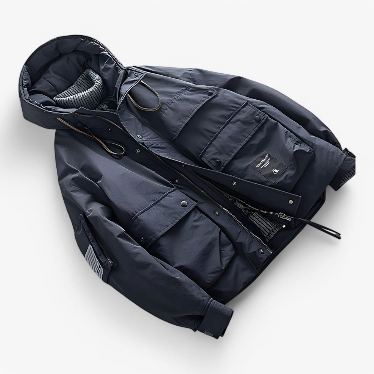 CuffLock - Men's Winter Parka With Removable Hood And Multiple Pockets
