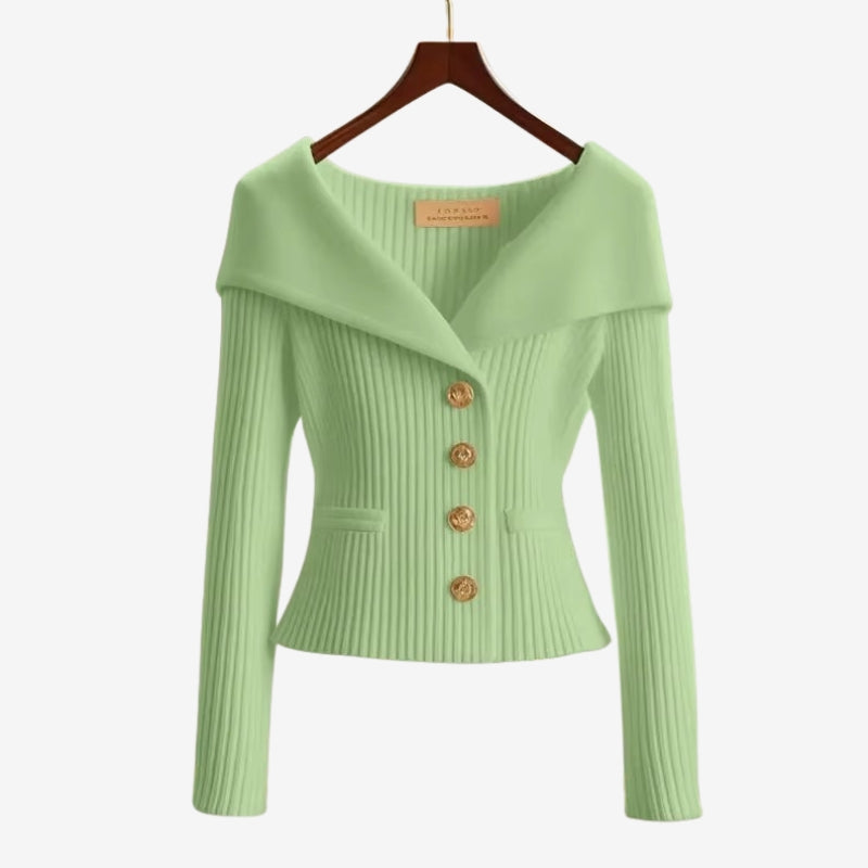 Emma - Cardigan à manches longues avec fermeture à boutons