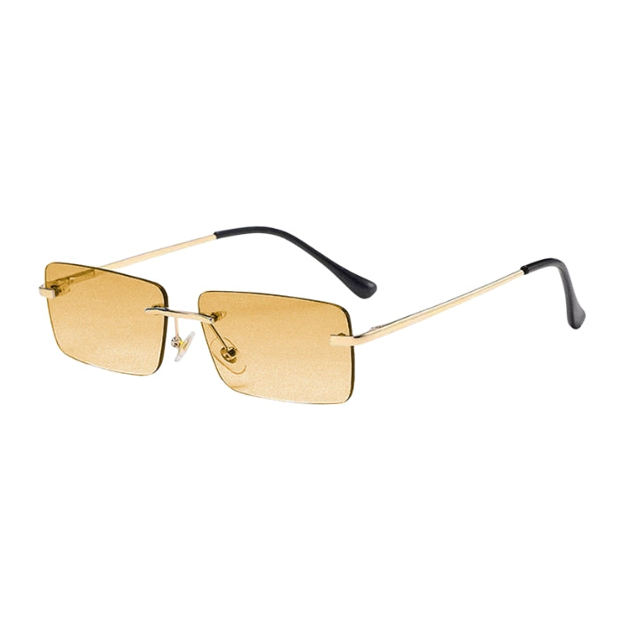 SkyMuse - Lunettes de Soleil Rectangulaires Modernes Sans Monture avec Design Léger