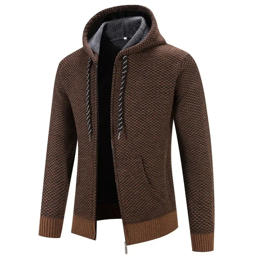 Beron - Warm long-sleeve jacket with hood and pockets