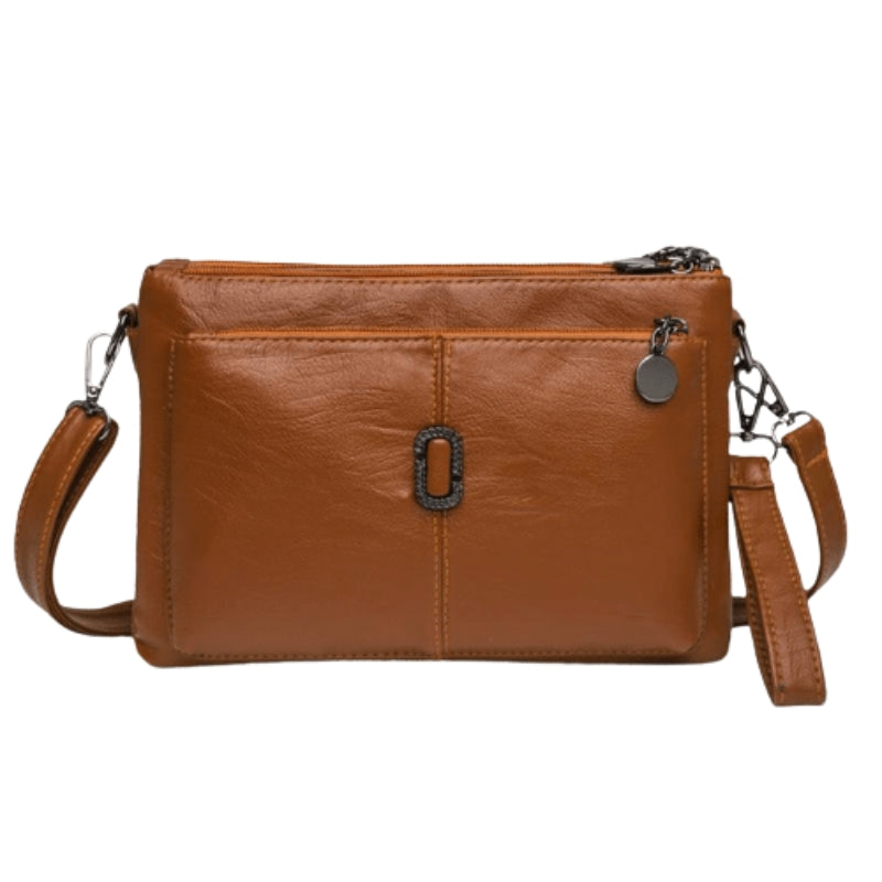 Delilah - Piccola Borsa a Tracolla con Tasche con Zip e Tracolla Regolabile