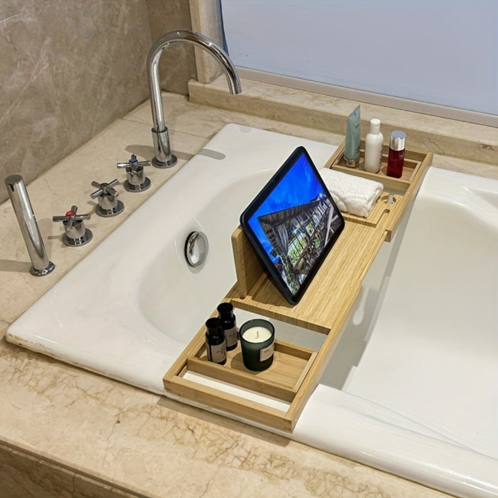 TubMate – Bath Tray with Adjustable Compartments