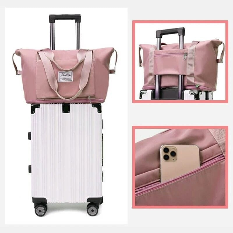 EasyTravel – Geantă de voiaj pliabilă, impermeabilă, cu spațiu mare de depozitare și design clasic