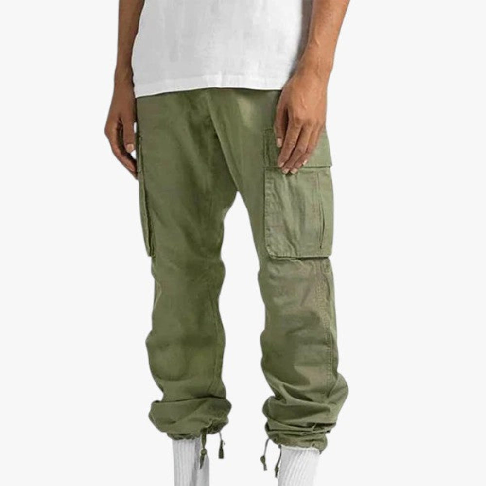 Leo - Pantaloni cargo eleganti con tasche laterali e vestibilità sagomata