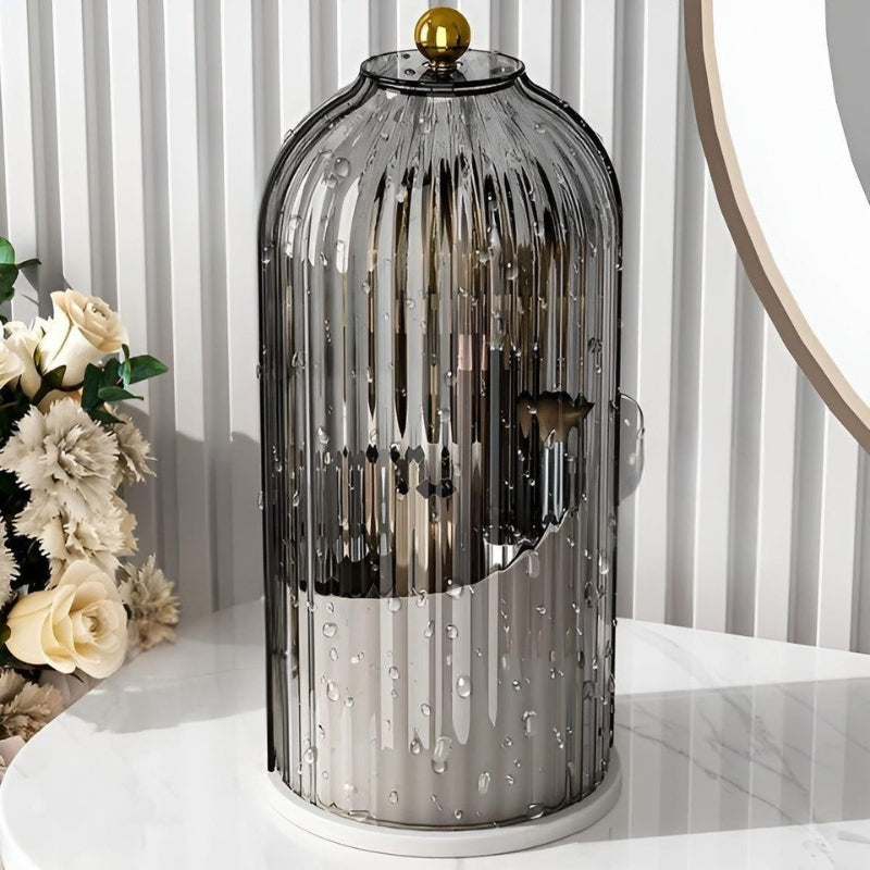 SpinMate – Draaibare Make-up Kwastenhouder met Stofvrije Deksel