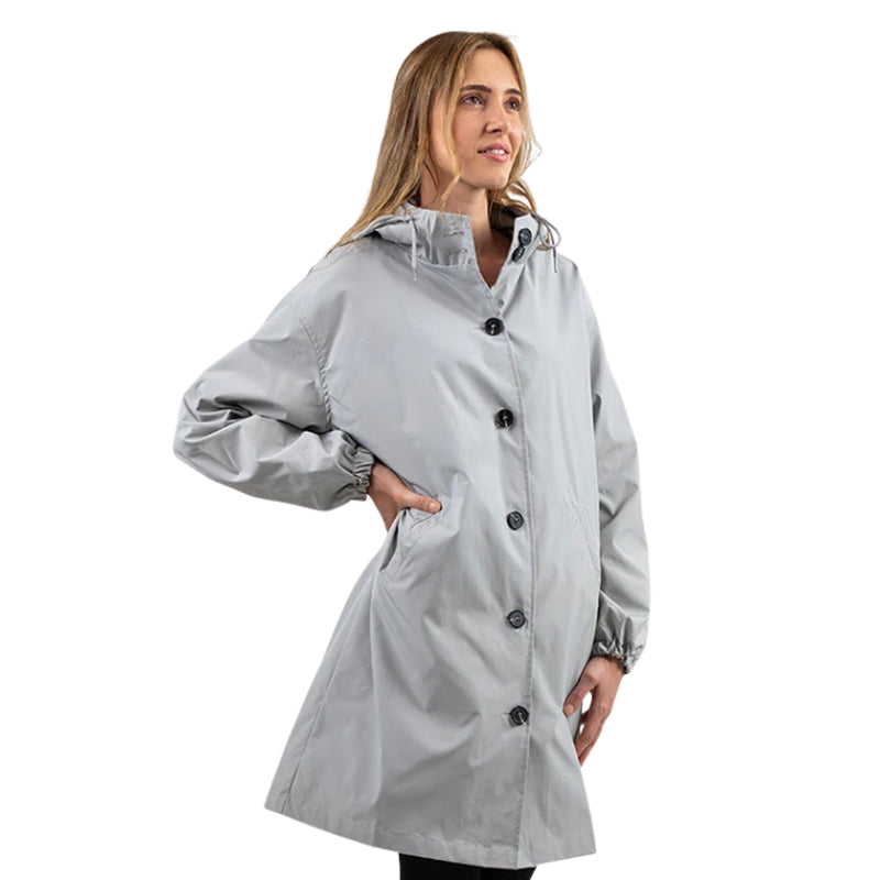 Brielle – Hooded Jacket with Button Closure and Pockets