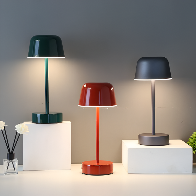 LuminaCraft – Ściemniana bezprzewodowa lampa stołowa LED w stylu retro