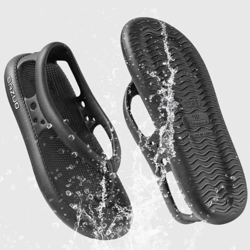 Nico – Casual Slip-On Sandals with Cut-Out Sides and Flat Sole
