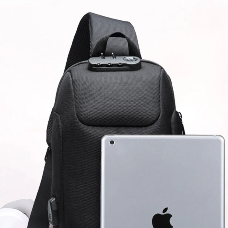 Mark – Crossbody Tas met Ritssluitingen en Verstelbare Band