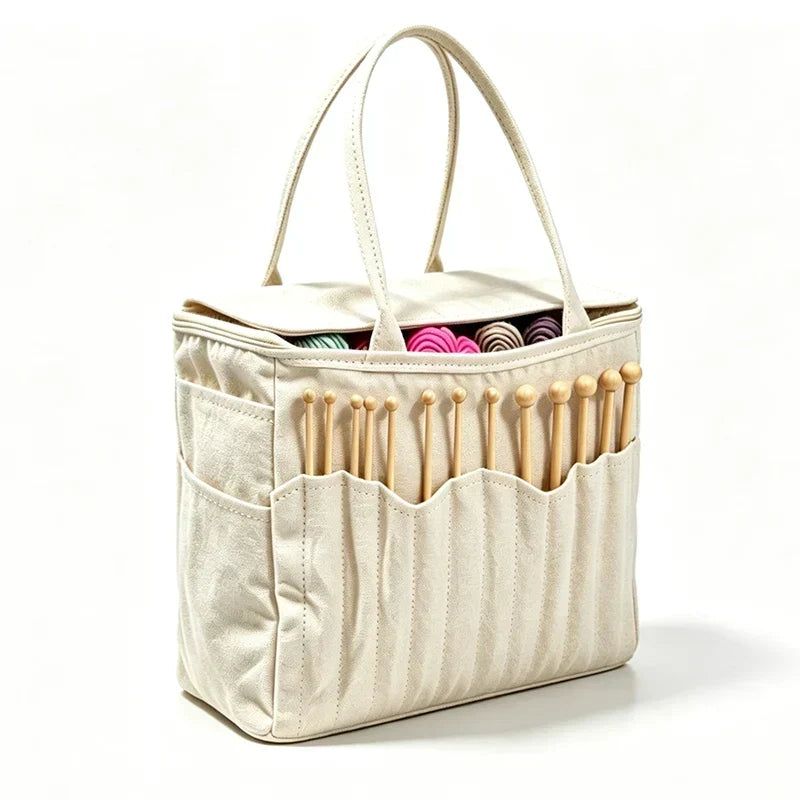 Yarnpath - Canvas Storage Bag With Metal Yarn Guides