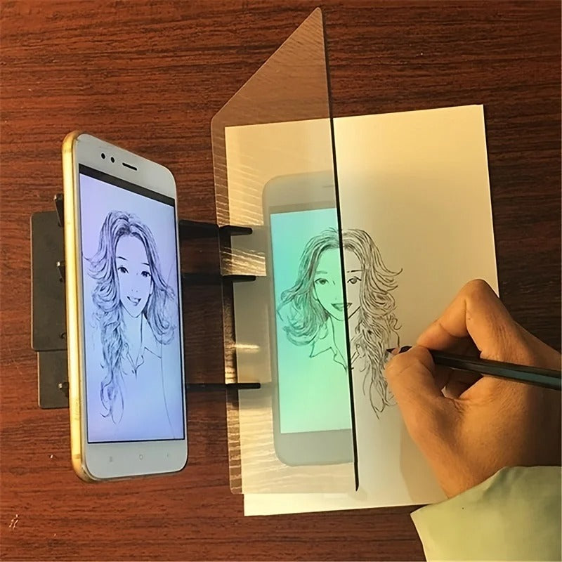 BrightSketch – Proiector compact pentru desen cu lentilă de trasare și picior reglabil