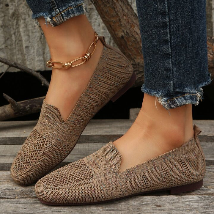 Lina - Lekkie płaskie buty z oddychającą siateczką i antypoślizgową podeszwą