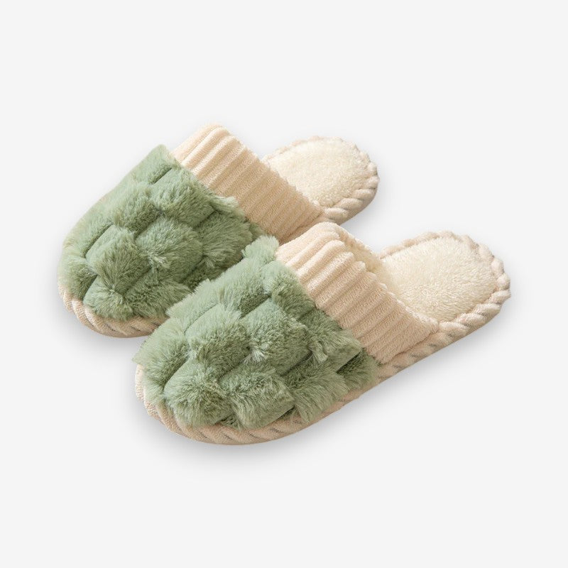 Naomi – Chaussons doublés de fourrure avec semelles antidérapantes