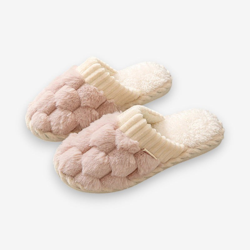 Naomi – Chaussons doublés de fourrure avec semelles antidérapantes