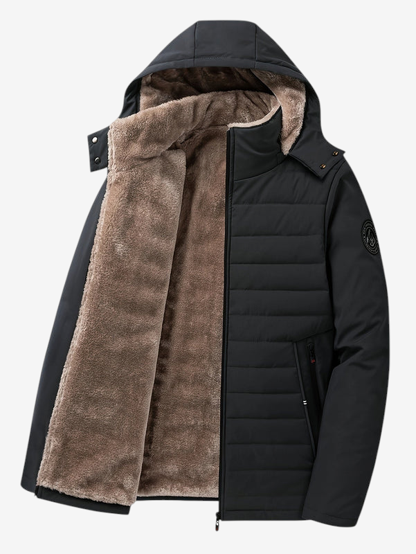 FrostPaw – Parka s kapucňou, flísovou podšívkou a celoprepínacím zipsom