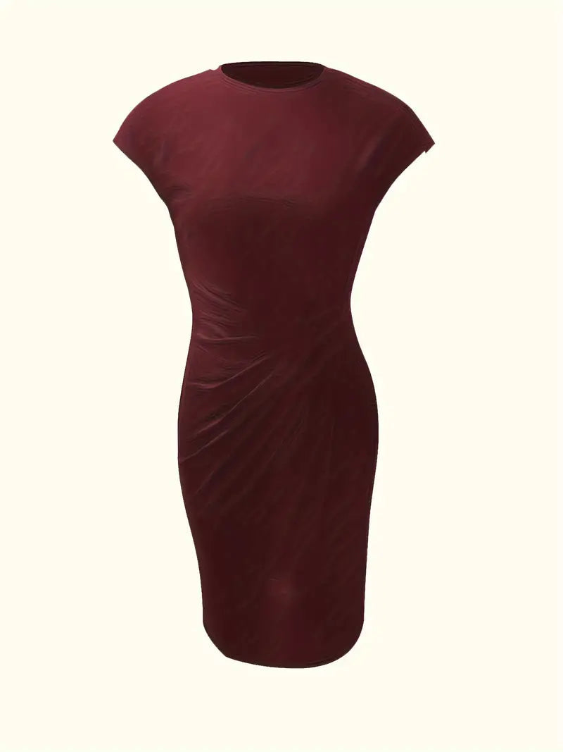 Madison – Robe sans manches à col rond et coupe ajustée