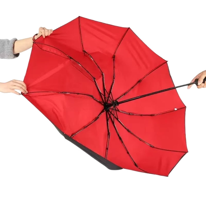 WeatherGuard - Mini Parapluie Coupe-Vent avec Extension à Un Clic
