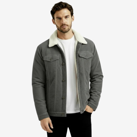 Hugo – Long Sleeve Fur Lining Jacket With Buttons