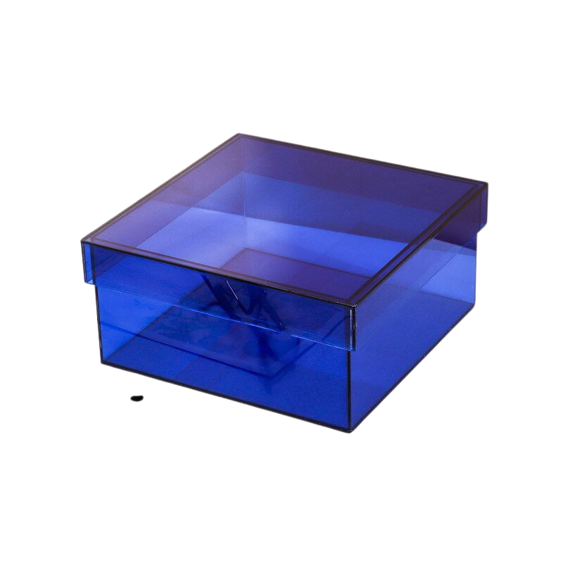ClearNest – Scatola Portaoggetti Acrilica Colorata con Coperchio e Design Impilabile