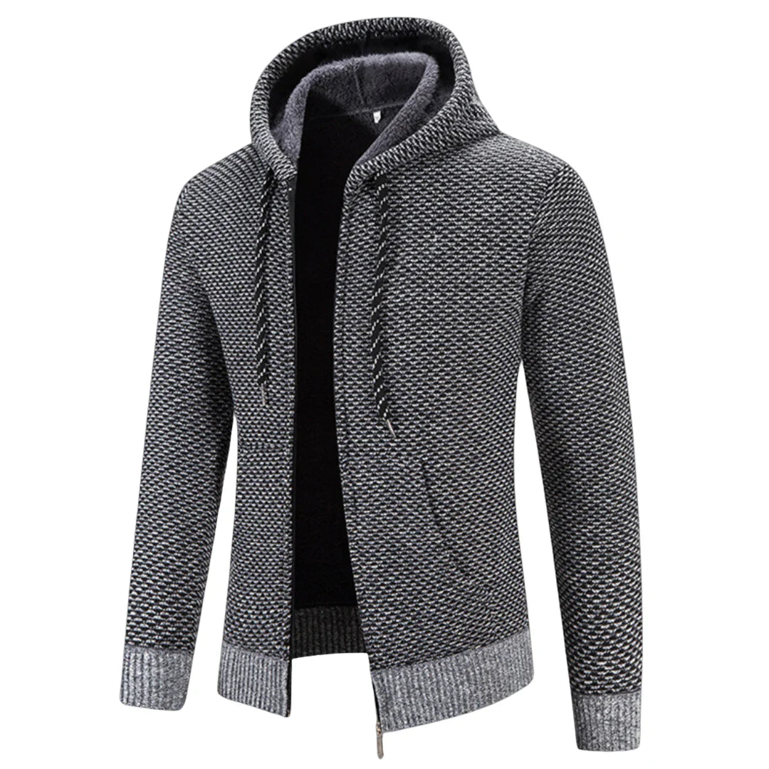 Beron - Warm long-sleeve jacket with hood and pockets