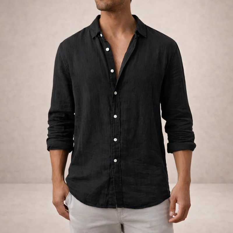 Men's Long Sleeve Button Front Shirt