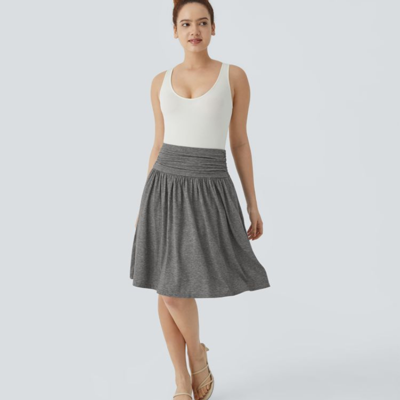 Victoria – Jupe courte taille haute avec volants et poches